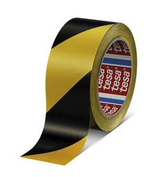 TESA 60760 Varseltape 50mm x 33m, gul/sort